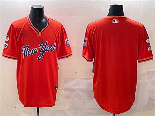 Men%27s New York Mets Blank Orange 2025 Spring Training Stitched Jersey->new york mets->MLB Jersey